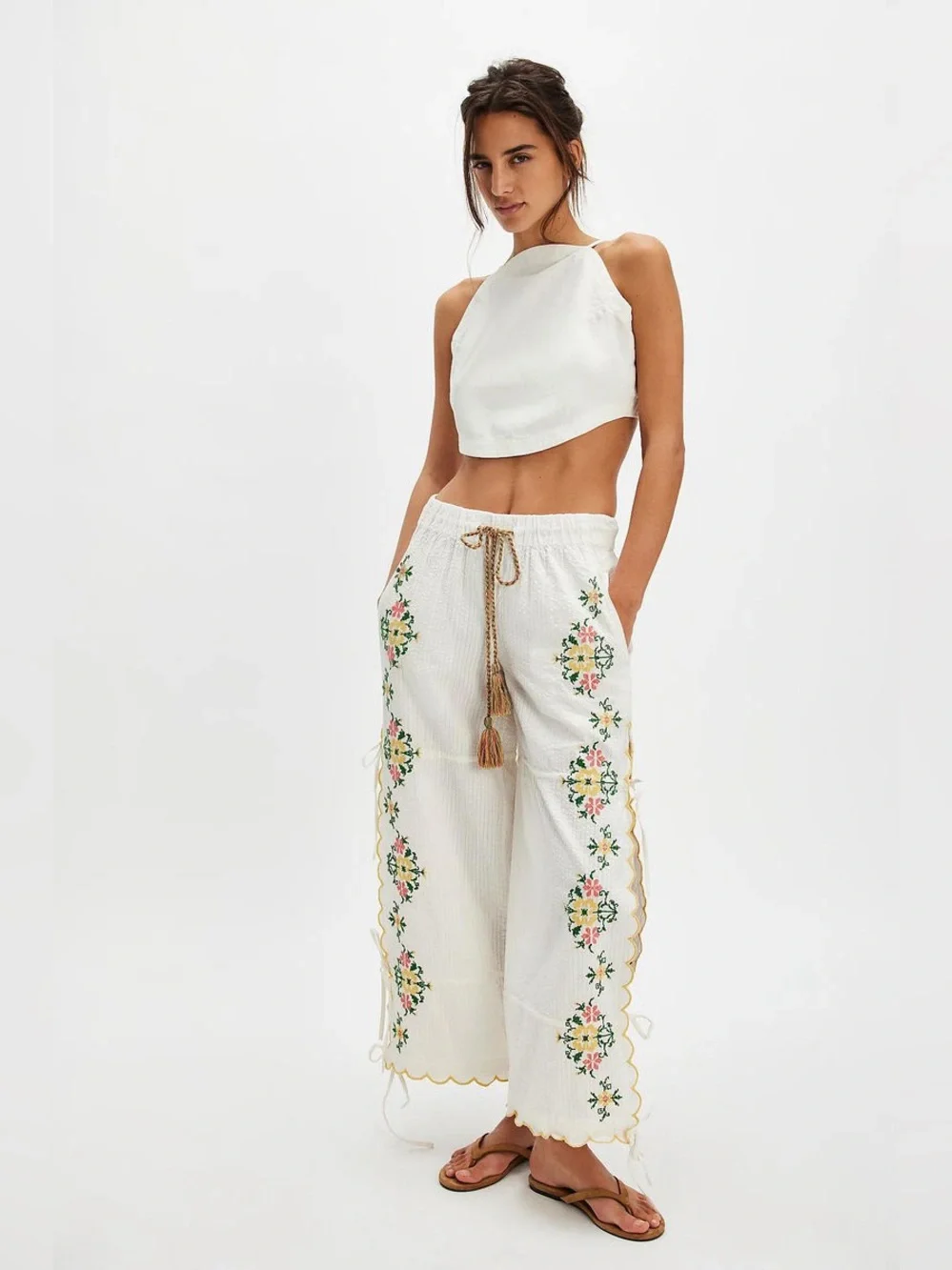 Free People Spring Breeze Tie Pants